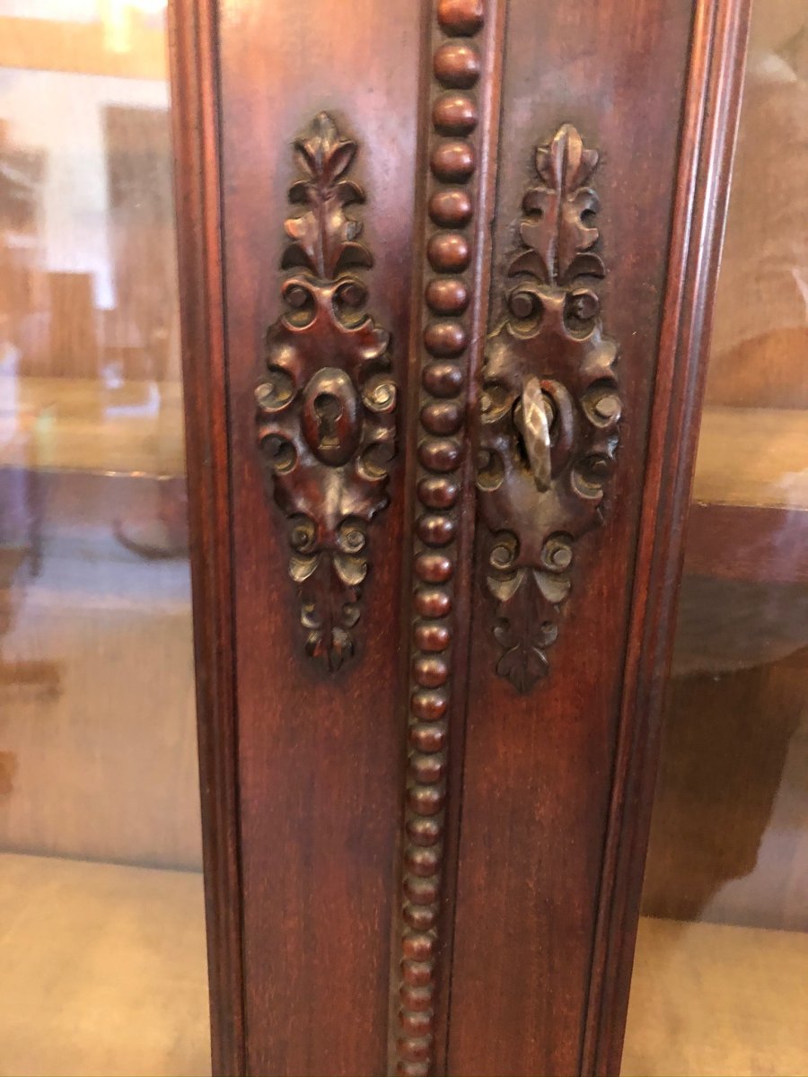 Fine Bibliothèque Louis Philippe Placage Acajou-photo-4