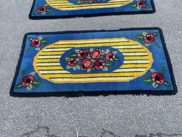 Pair Of Art Deco Wool Rugs, Circa 1930-photo-3