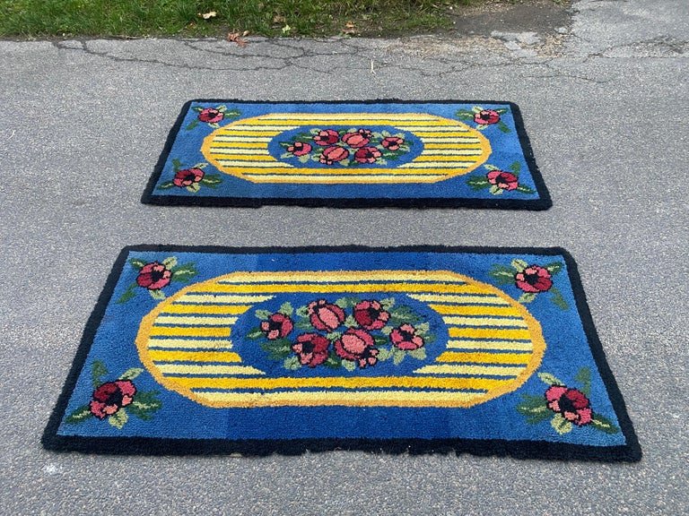 Pair Of Art Deco Wool Rugs, Circa 1930-photo-2