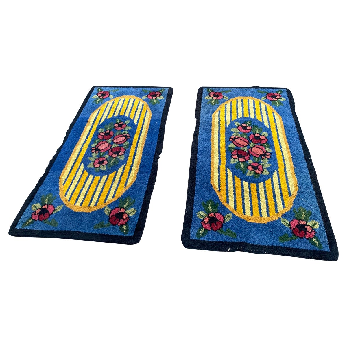 Pair Of Art Deco Wool Rugs, Circa 1930