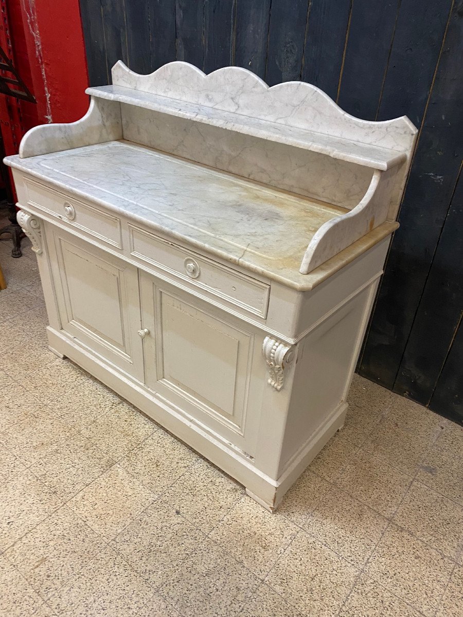 Bathroom Furniture In Patinated Wood Circa 1900-photo-3