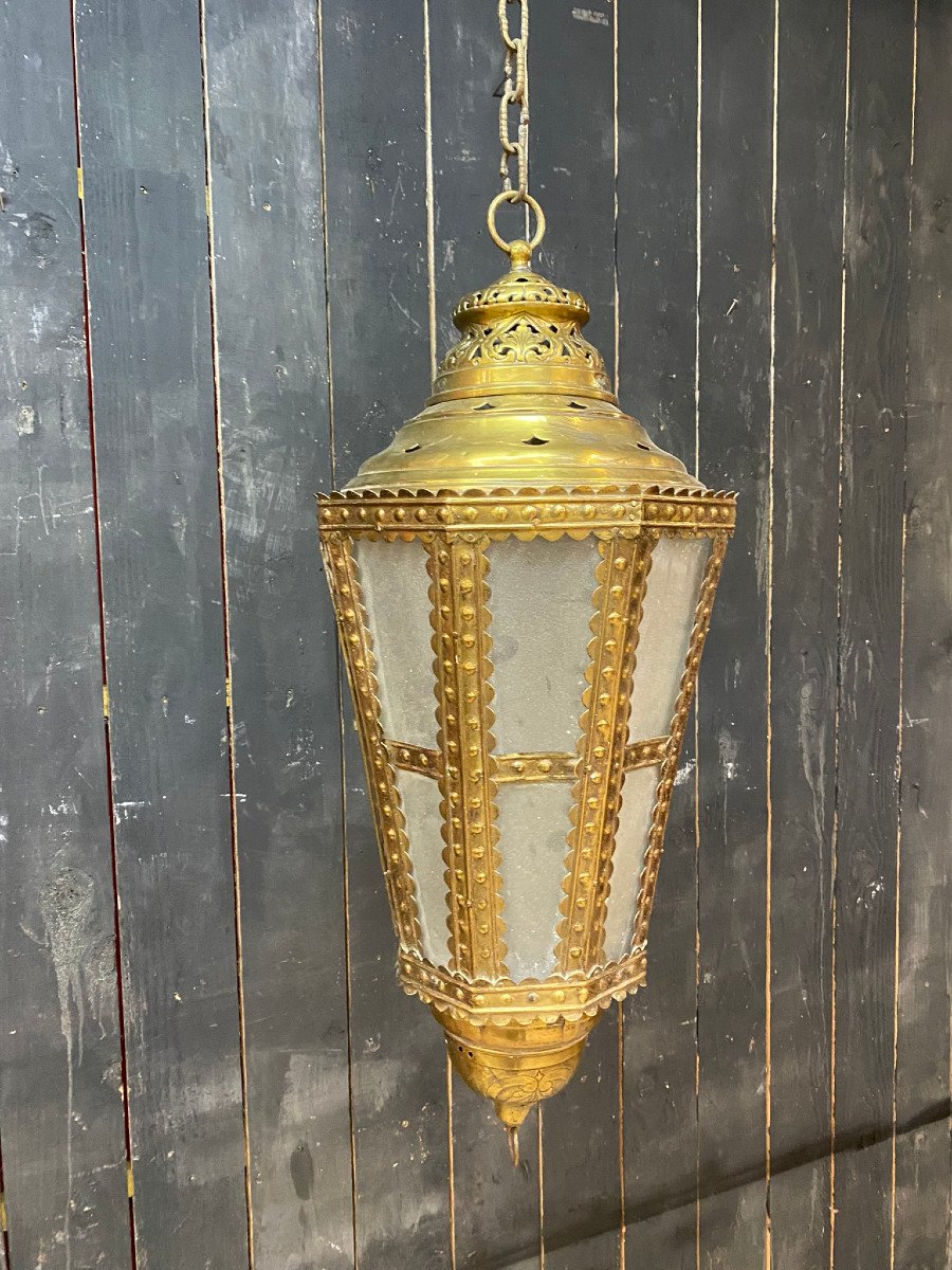 Lanterne Flamande En Cuivre, époque 18ème , 