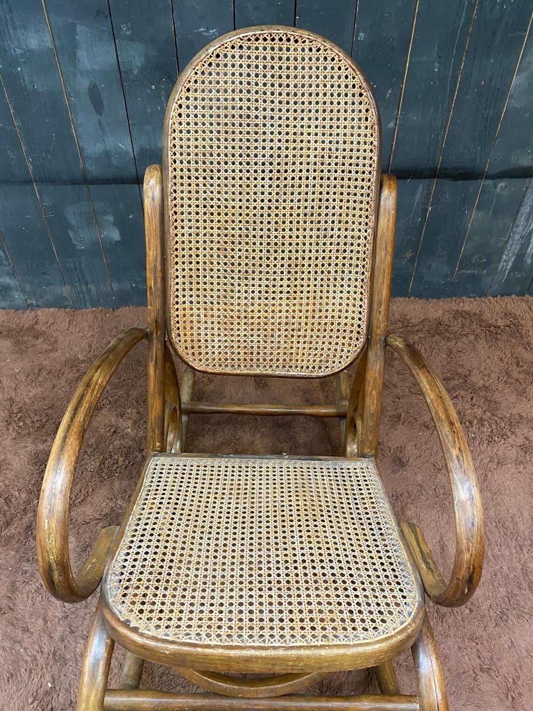 Rocking Chair Circa 1930 In The Style Of Thonet,-photo-3
