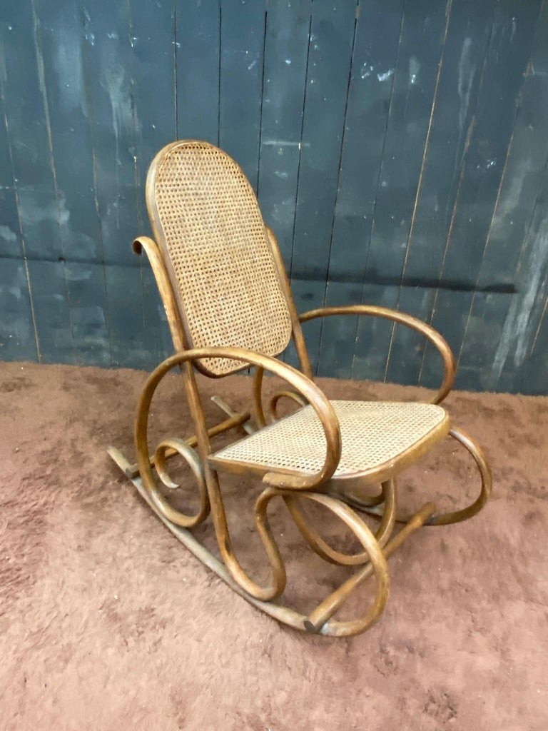 Rocking Chair Circa 1930 In The Style Of Thonet,-photo-4