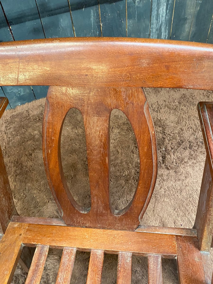 Pair Of Arts And Crafts Style Armchairs In Teak-photo-4