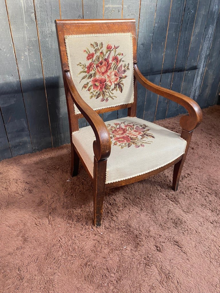 Empire Mahogany Armchair, Very Good Condition-photo-3