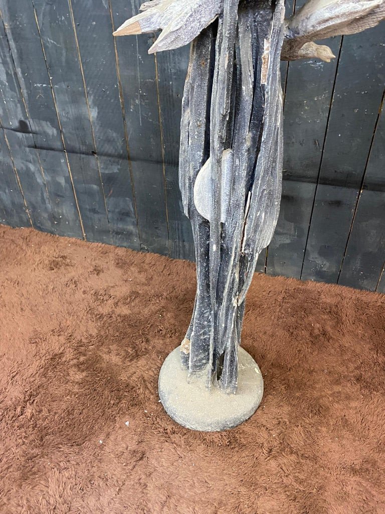 Roger Desserprit '1923-1985'  Sculpture totem En Bois Et Platre Circa 1960-photo-7