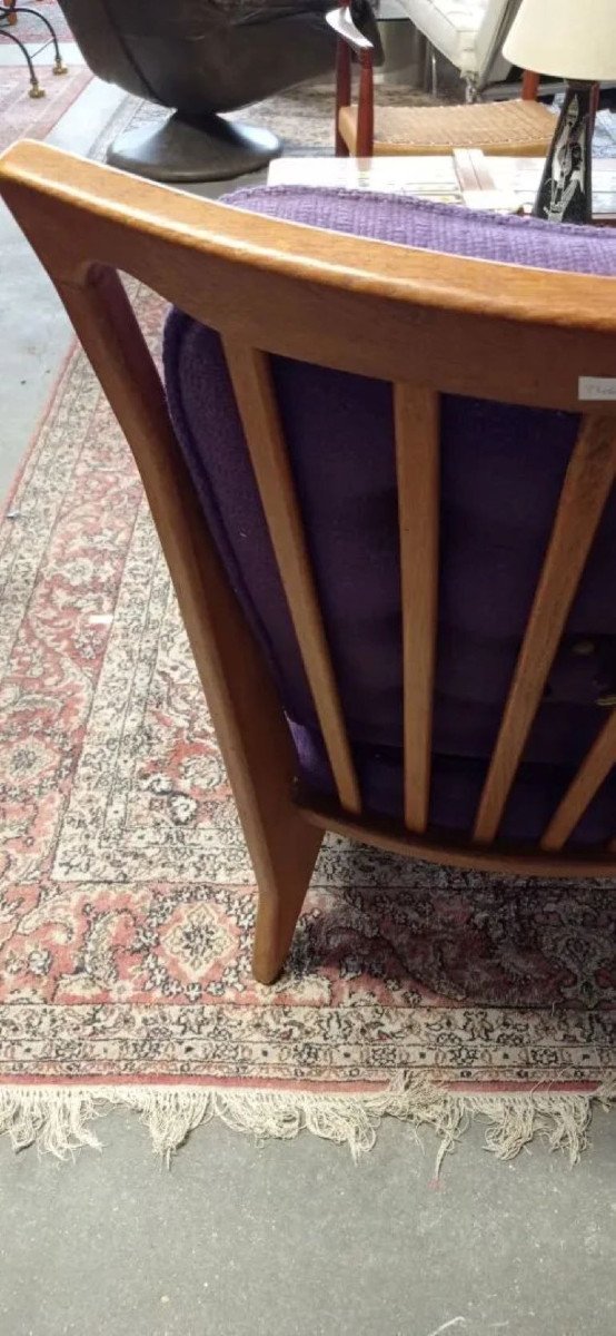 Guillerme Et Chambron , Fauteuil Chêne, Circa 1970, Edition Votre Maison-photo-2