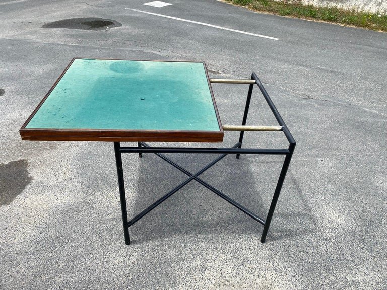 Table A Jeu, Or Table Portfolio Modernist Art Deco In Rosewood Veneer-photo-6