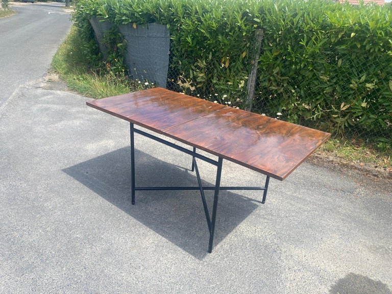 Table A Jeu, Or Table Portfolio Modernist Art Deco In Rosewood Veneer