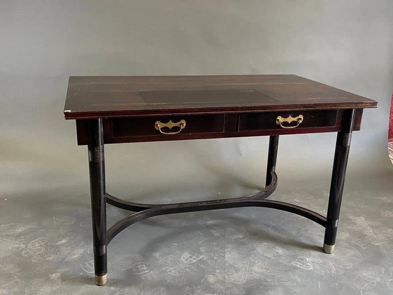 Bureau Secession Vienoise En Bois Fruitier Circa1900