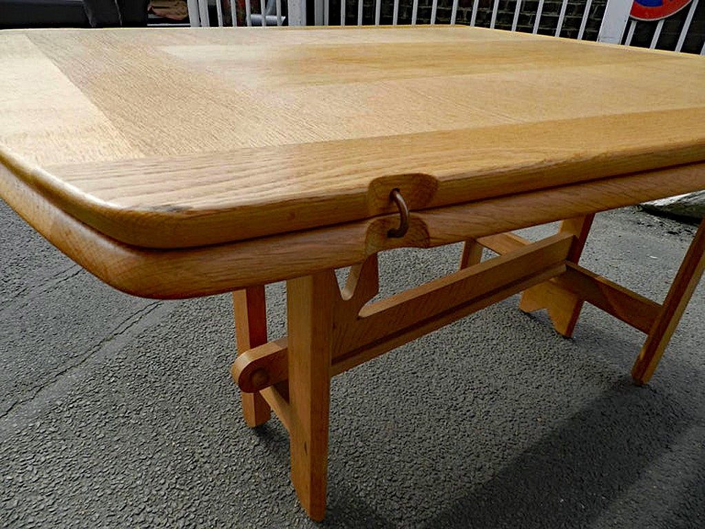 Guillerme Et Chambron, Large “portfolio” Table Circa 1970, 118 And 236 Cm, Your Home-photo-3