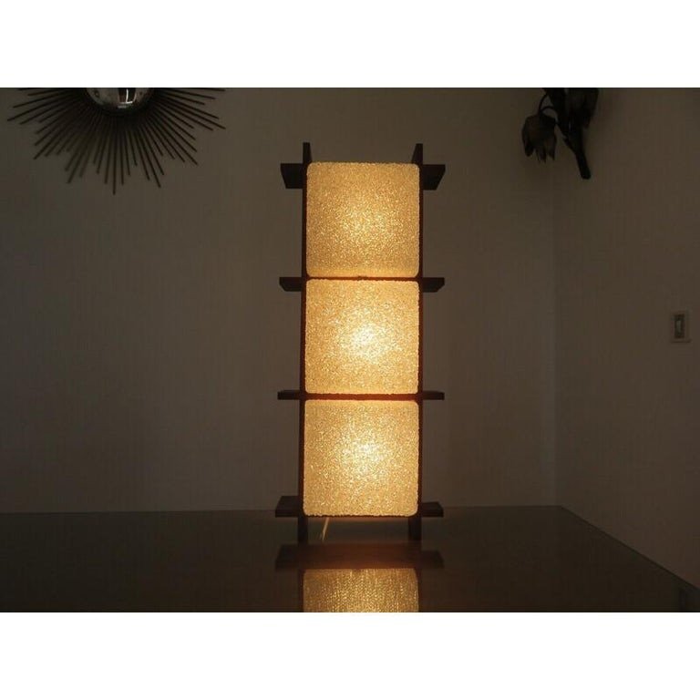 Wall Lamp In Teak And Perpex, French Work Circa 1950-photo-4