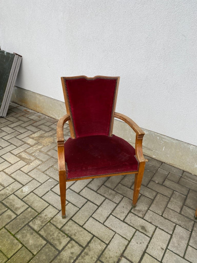 Paire De Fauteuils Art Deco , Circa 1940/1950-photo-4