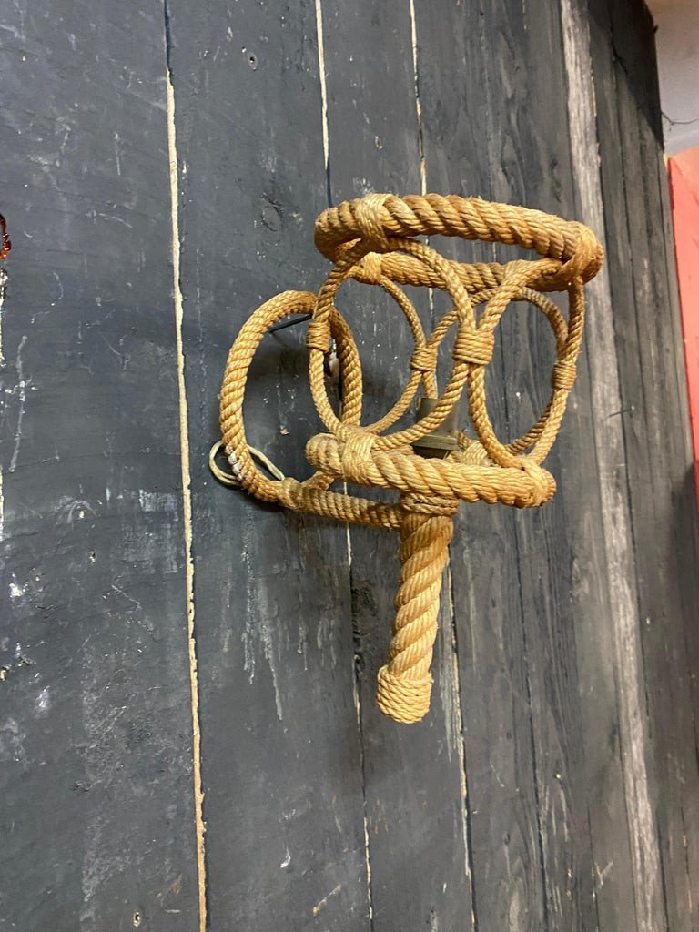 Audoux- Minet, Rope Wall Lamp, Circa 1950/1960