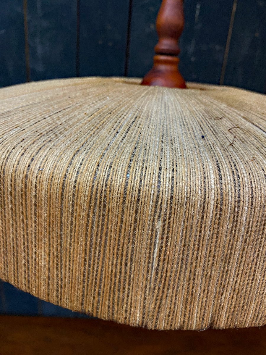 Scandinavian Work, Up And Down Chandelier In Teak And Rope Circa 1960-photo-4