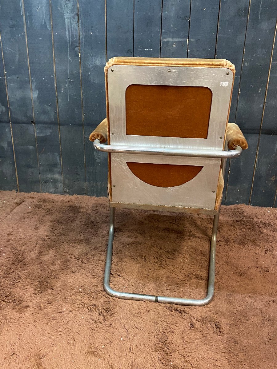 Curieux Fauteuil Art Deco Moderniste Circa 1930-photo-2