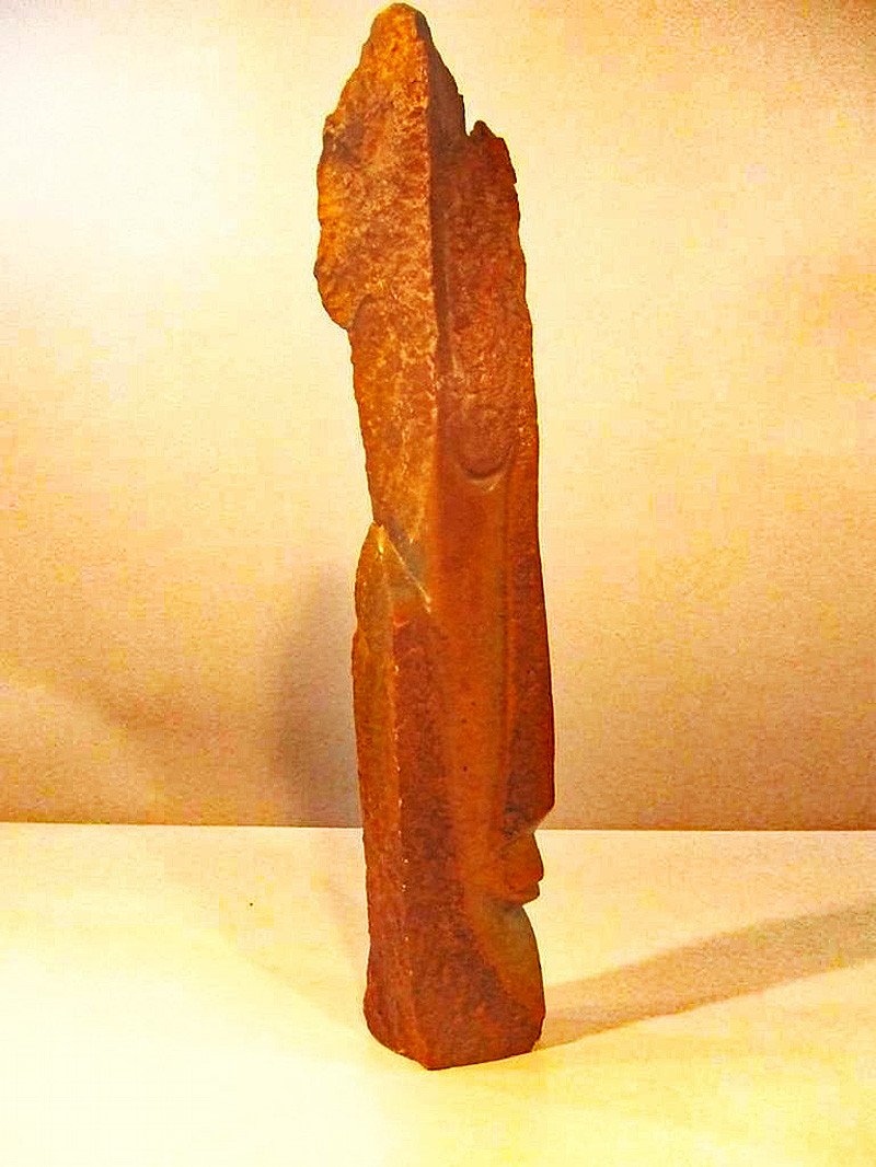 Sculpture En Marbre, Taille Directe, Signée  M.kennedy -photo-2