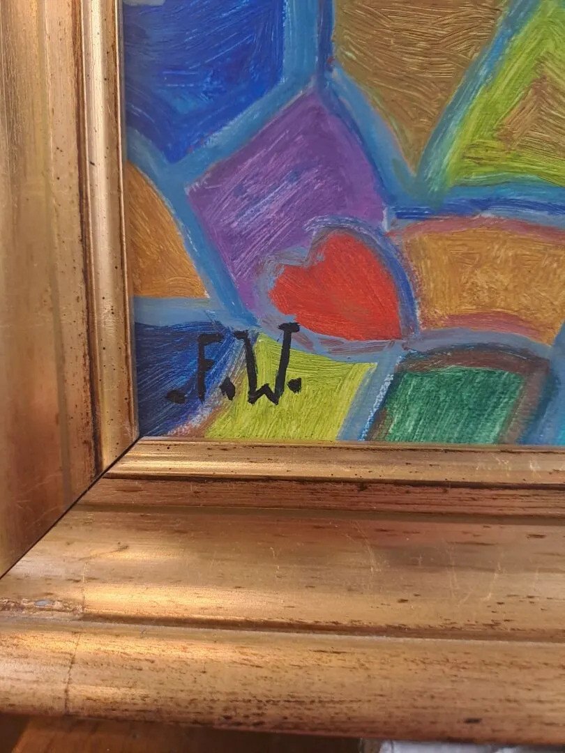 France Wagner (1943) The Doll, 74. Oil On Cardboard, Monogrammed And Dated-photo-2