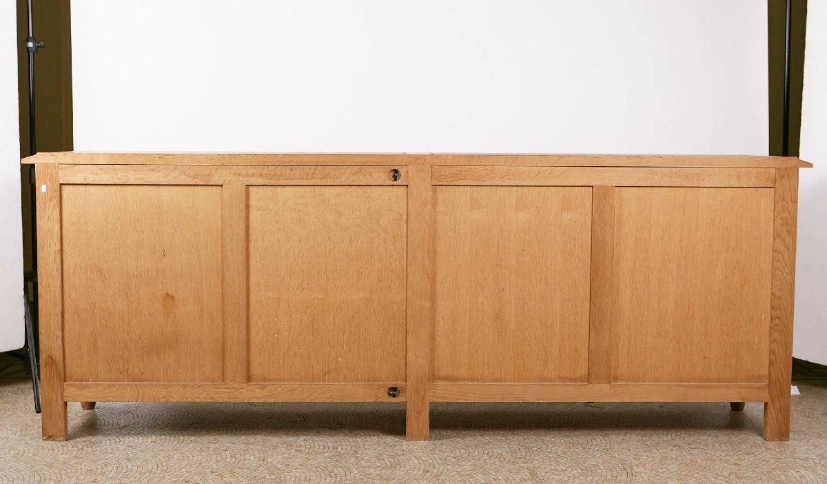 Guillerme Et Chambron, Large Oak Sideboard, Vos Maison Edition Circa 1970-photo-3