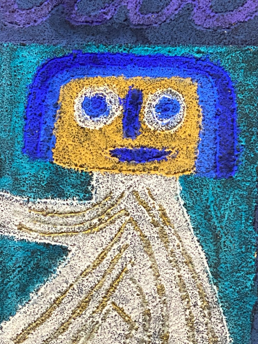 Daniel Viene (1955-2013)  4 Petits Tableaux, Technique Mixte, signés-photo-4