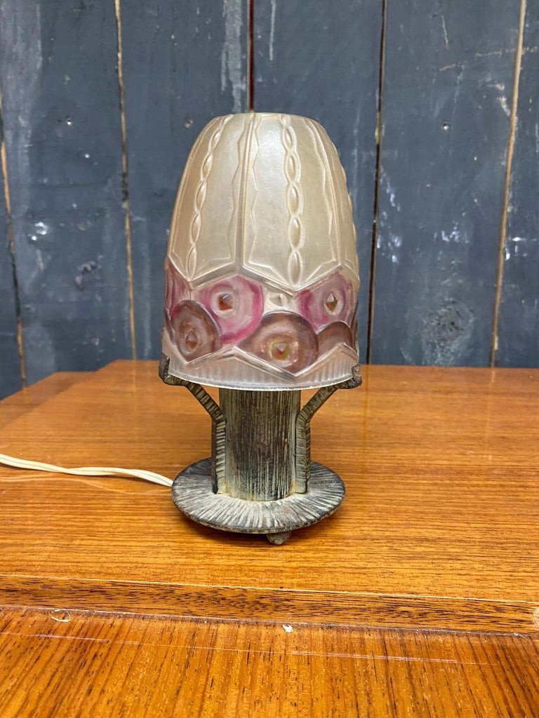 Art Deco Night Light In The Style Of Gabriel Argy Rousseau, Circa 1930-photo-2