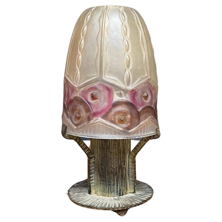 Art Deco Night Light In The Style Of Gabriel Argy Rousseau, Circa 1930