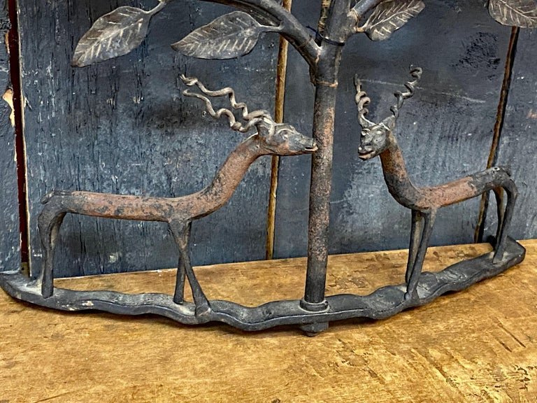 Work Of Popular Art, Table Lamp Or Wall Lamp In Wrought Iron Circa 1950-photo-4
