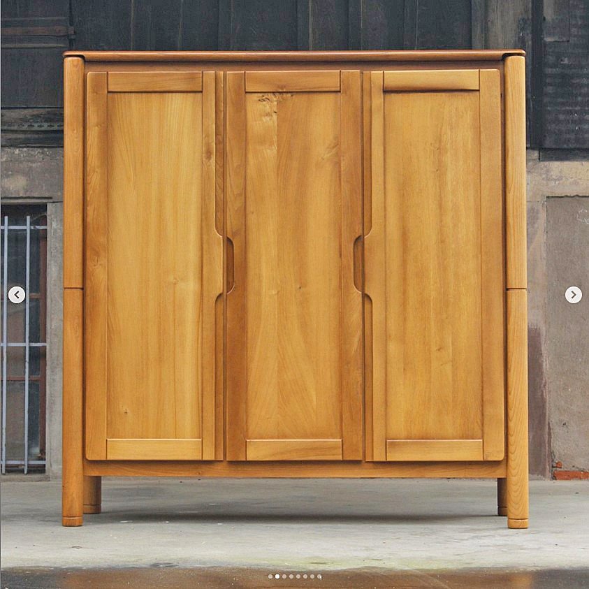 Originale Armoire En Orme , Dans Le Style Regain ,,ou Chapo , Circa 1970-photo-2