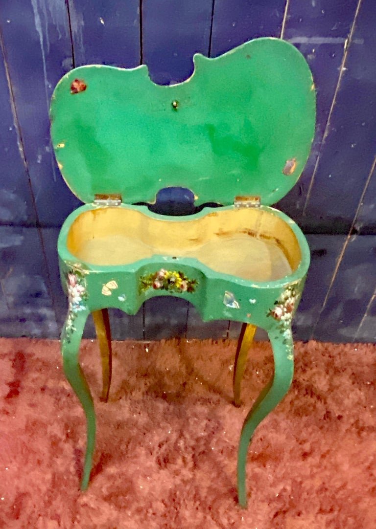 Original "violin" Table With Rococo Decor, Inspired By Fragonard, Boucher, Watteau, Early 20th Century-photo-3
