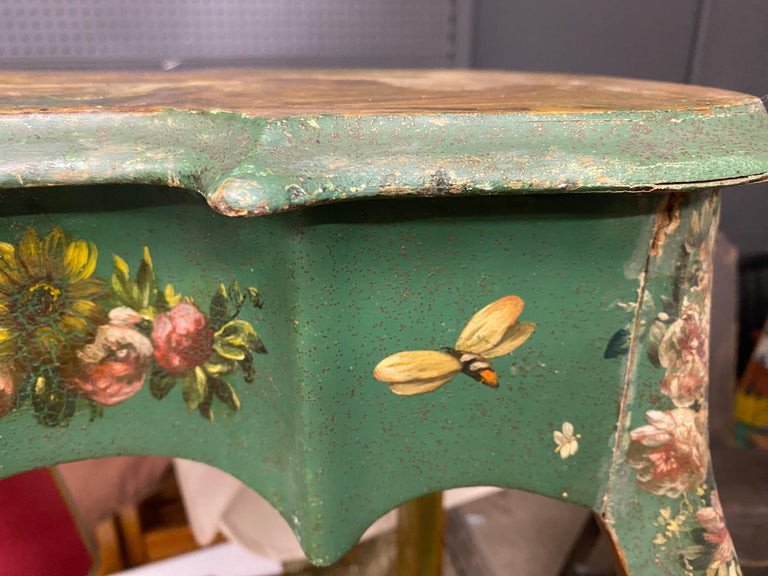 Original "violin" Table With Rococo Decor, Inspired By Fragonard, Boucher, Watteau, Early 20th Century-photo-5