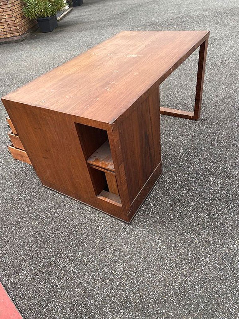 Bureau Art Deco Moderniste En Palissandre Circa 1930/1950 -photo-3