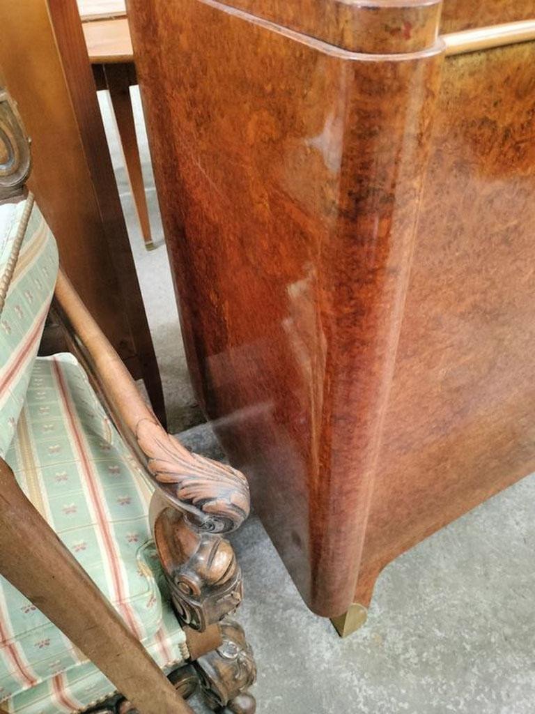 Enfilade Art Deco En Loupe d'Amboine Dans Le Style De Maurice Rinck Circa 1930-photo-2