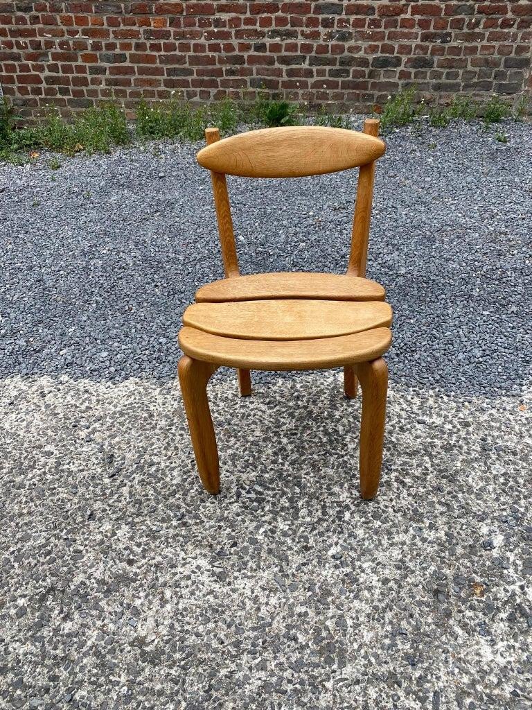 Guillerme Et Chambron Rare Suite Of 10 “thierry” Chairs Edition Vos Maison Circa 1970-photo-2