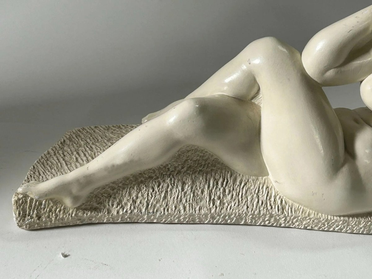 Ivan Mestrovic (1883-1962) After, Pensive Woman Sculptureart Deco In Plaster 1927-photo-2
