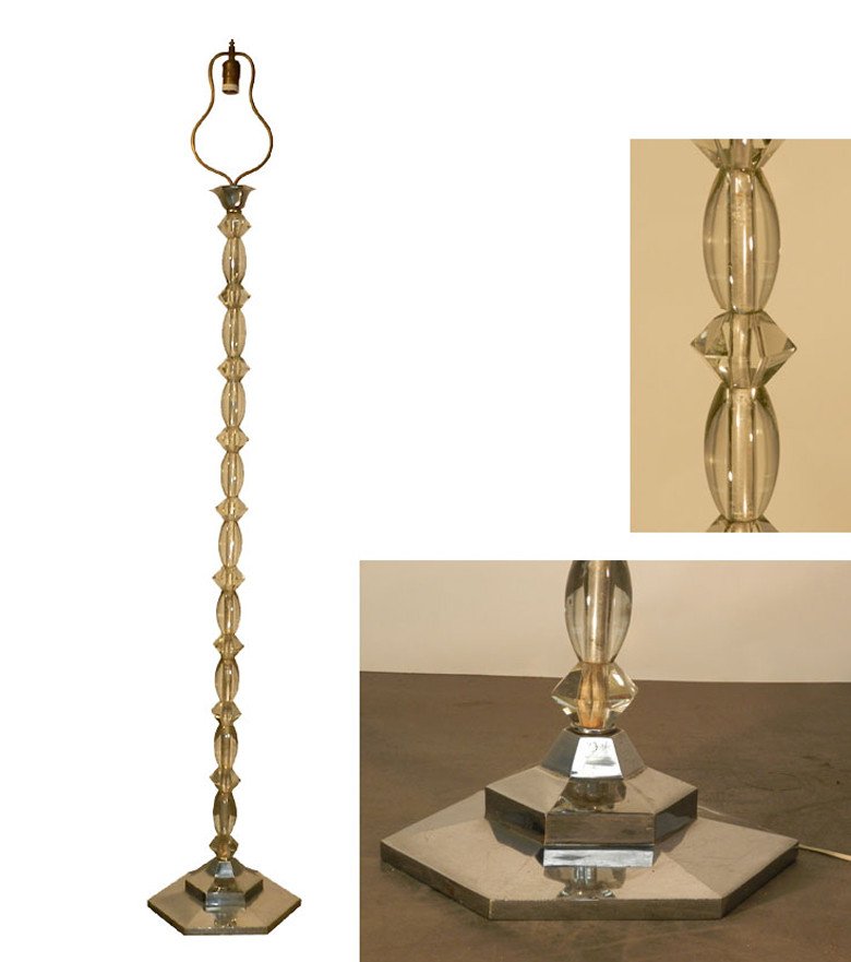 Maison Bagues, Rare Lampadaire Epoque Art-deco,1935 , Référencé-photo-2