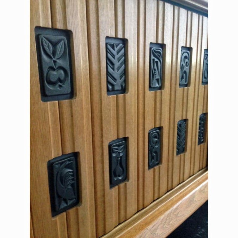 Guillerme Et Chambron, Oak And Ceramic Sideboard, Edition Votre Maison, Circa 1960/1970-photo-1