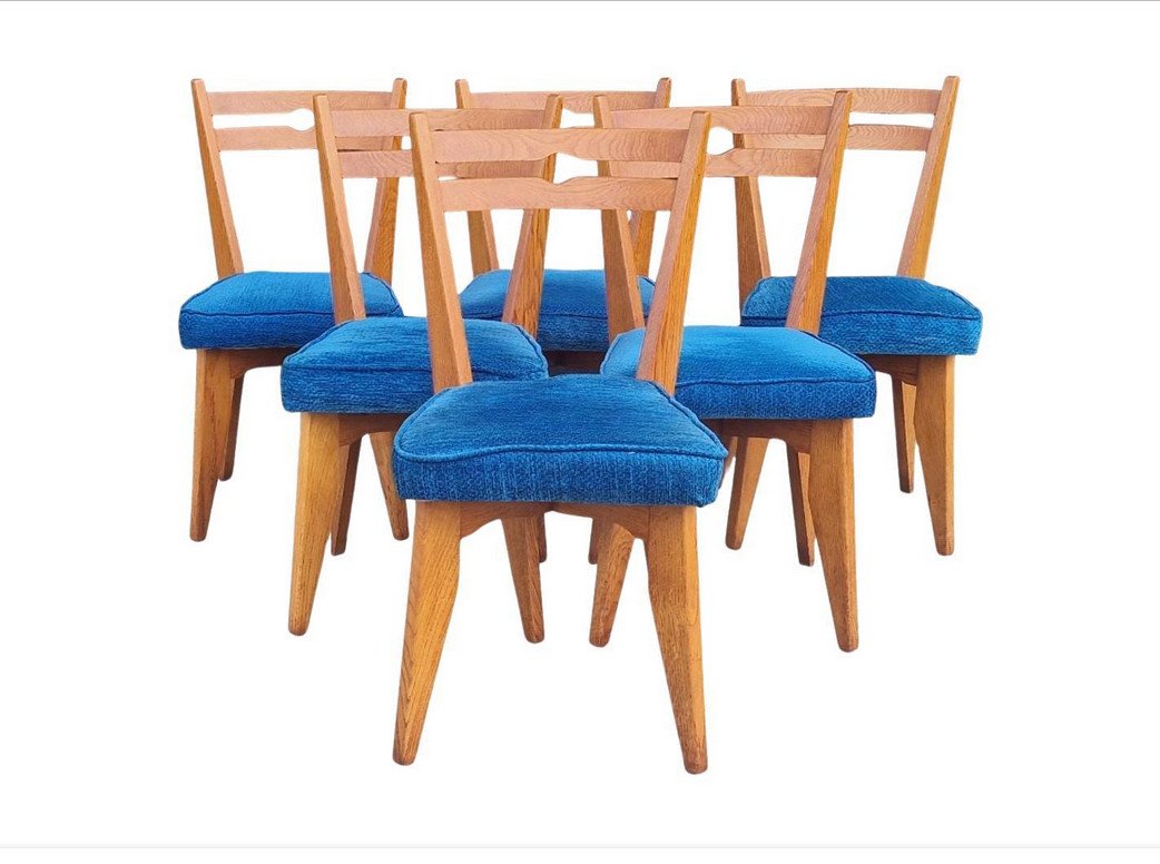 Guillerme Et Chambron , Suite D E 6 Chaises , Edition Votre Maison Circa 1960/1970