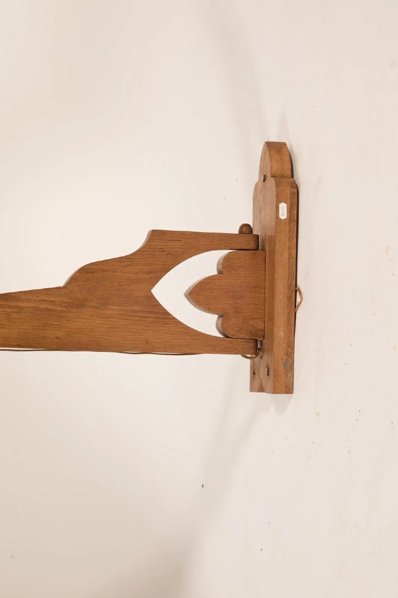  Guillerme Et Chambron , Applique En Chêne A Bras Pivotant Circa 1950/1960-photo-2