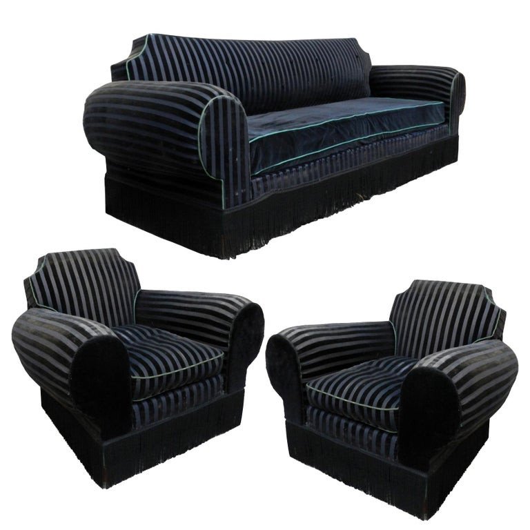Andre Arbus (attributed To) Living Room 1940/1950 Composed Of A Large Sofa And Two Armchairs -photo-8