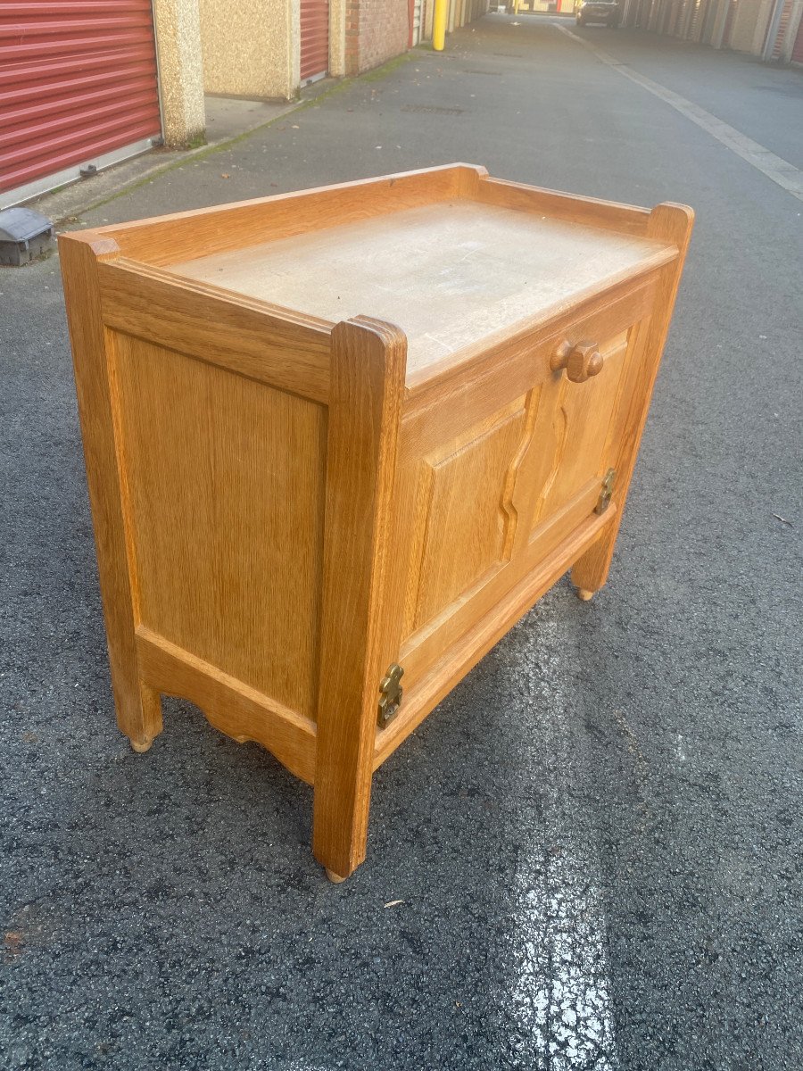 Guillerme Et Chambron, Oak Cabinet "your House Edition Circa 1970-photo-3