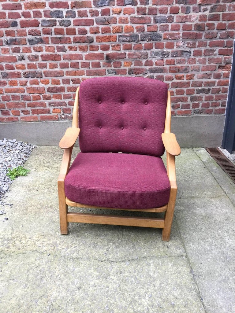 Guillerme Et Chambron ,  Fauteuil En Chêne  " Edition Votre Maison Circa 1970-photo-2