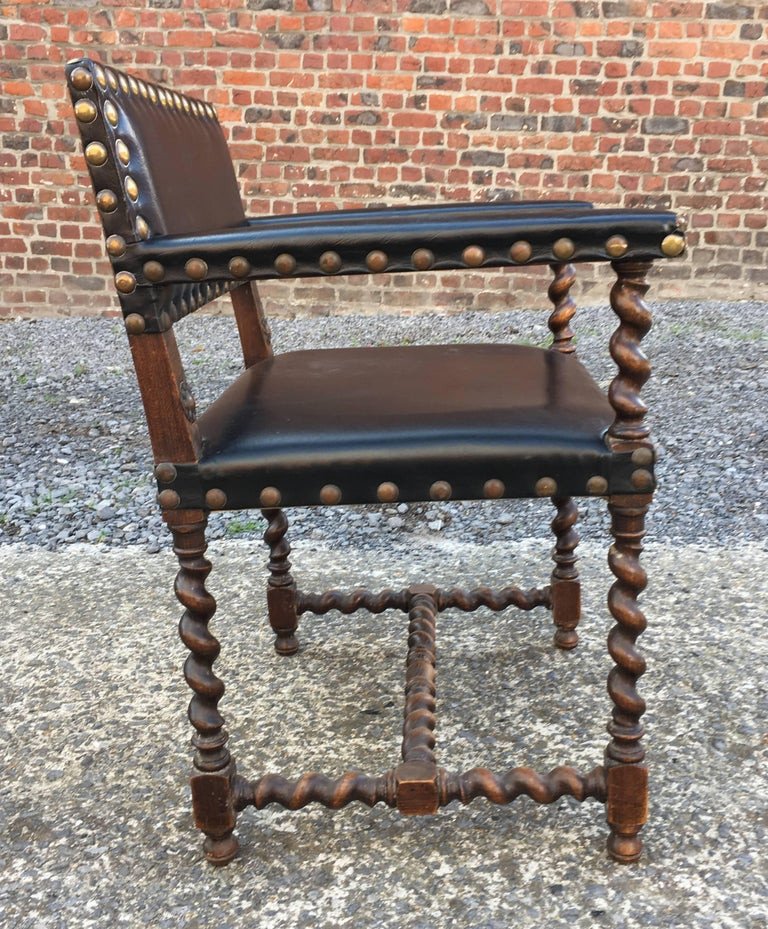 Pair Of Antique Louis XIII Armchairs -photo-5