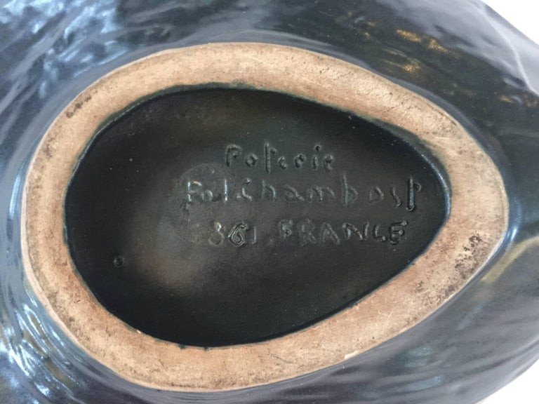 Pol Chambost Ceramic Dish Circa 1950/1960 Signed-photo-2