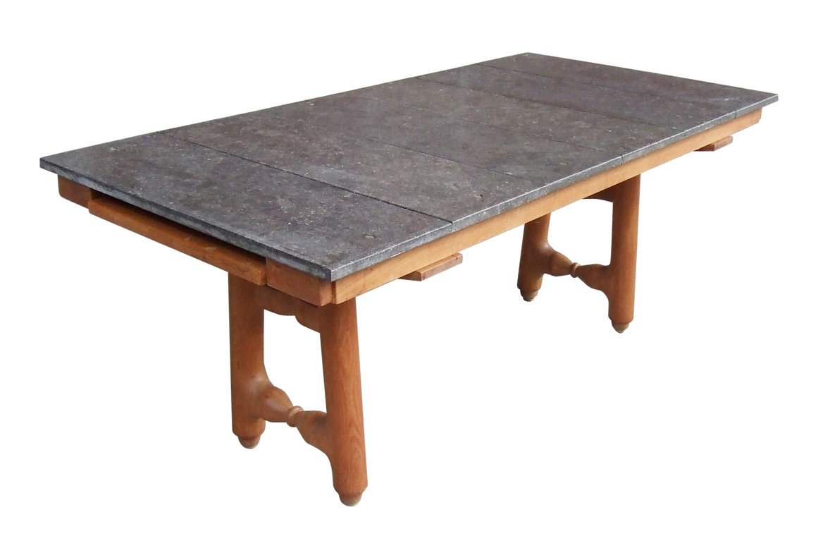 Guillerme Et Chambron Rare Table  "gustave"  Edition Votre  Maison  Circa 1970