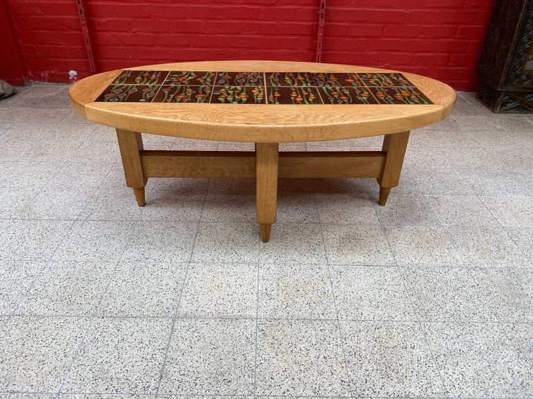 Guillerme Et Chambron Coffee Table "carnavalet" Edition Votre Maison Circa 1970-photo-4