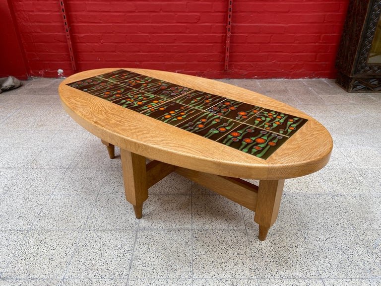 Guillerme Et Chambron Coffee Table "carnavalet" Edition Votre Maison Circa 1970-photo-5
