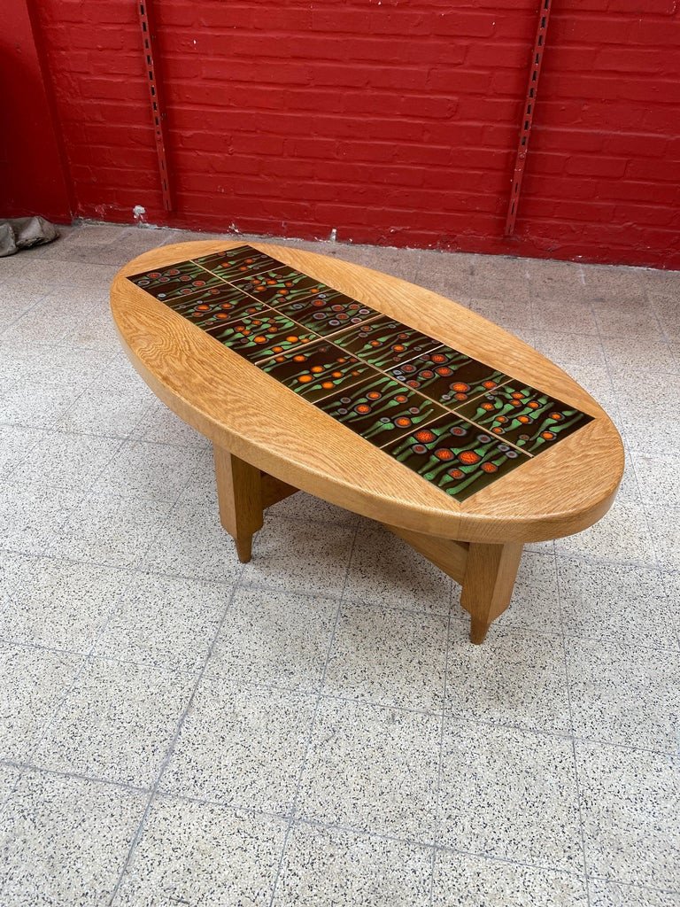 Guillerme Et Chambron Coffee Table "carnavalet" Edition Votre Maison Circa 1970-photo-7