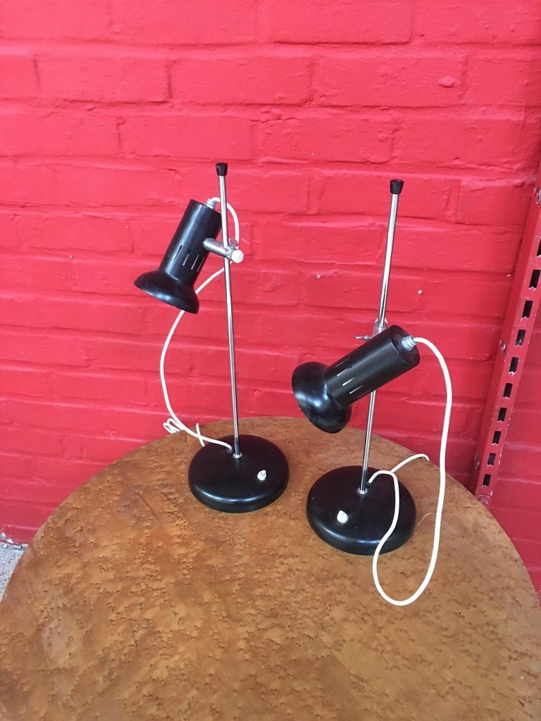Pair Of Small Adjustable Side Lamps, Circa 1950/1960 -photo-2