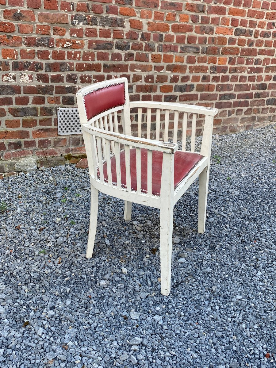 Joseph Hoffmann (1870 -1956) For Josepf And Jacob Kohn Gondola Armchair-photo-3